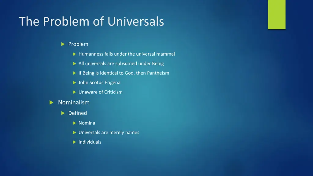 the problem of universals 4