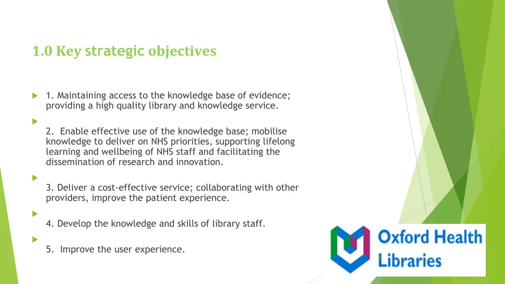 1 0 key strategic objectives