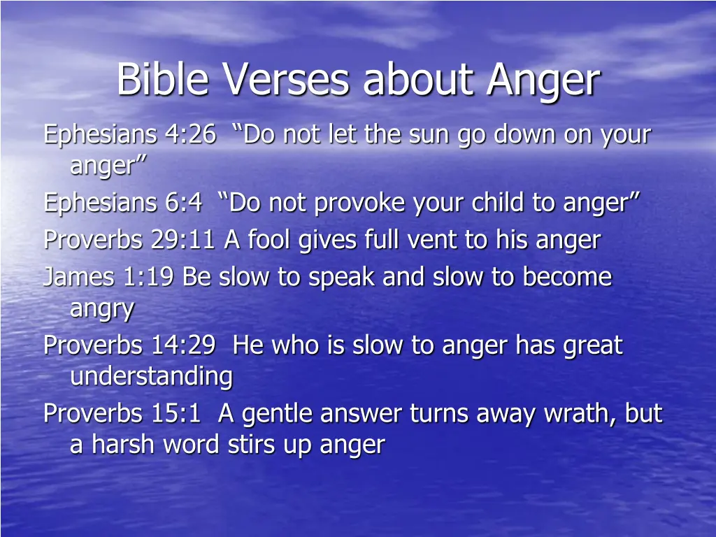 bible verses about anger