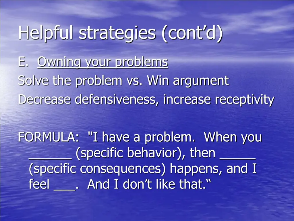helpful strategies cont d 1