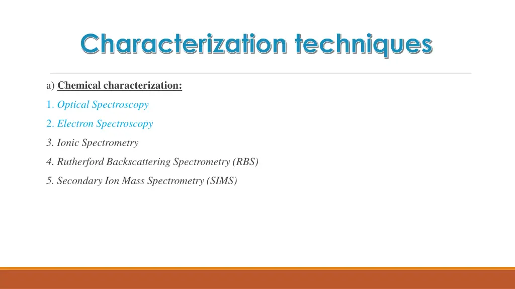 characterization techniques