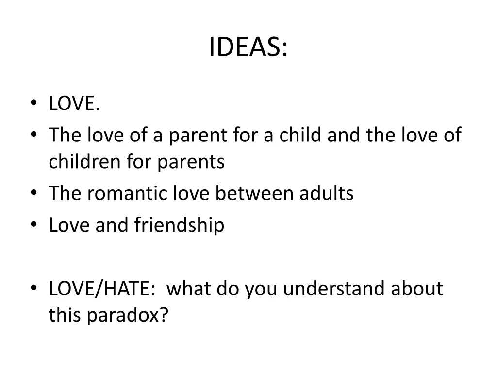 ideas