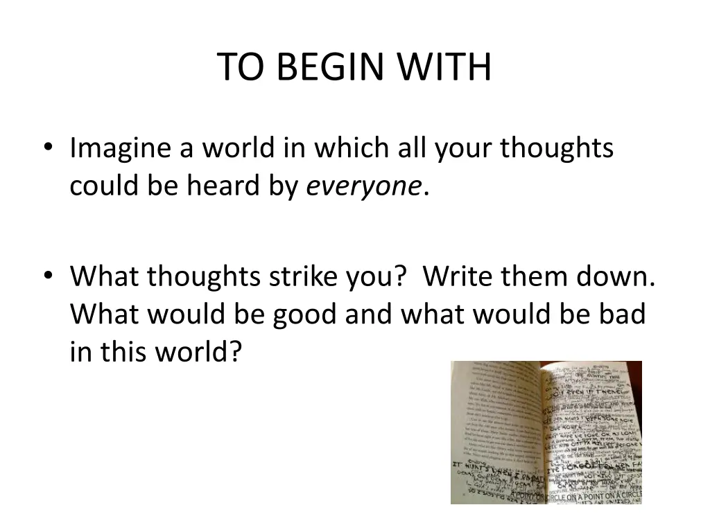 to begin with