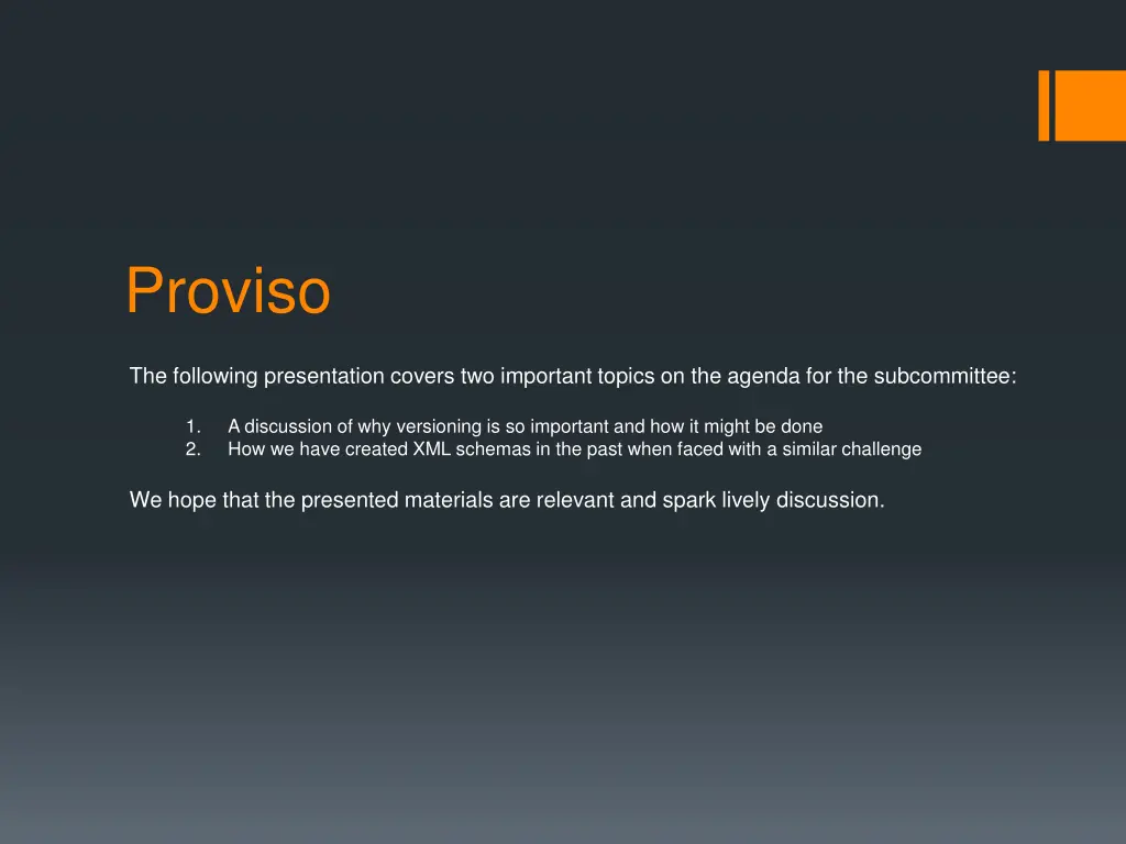 proviso