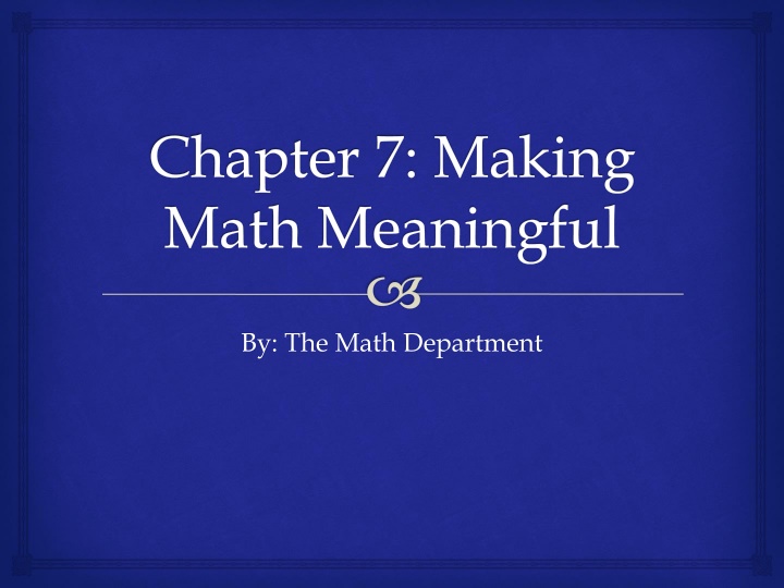 chapter 7 making math meaningful