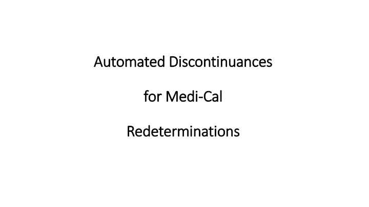 automated discontinuances automated