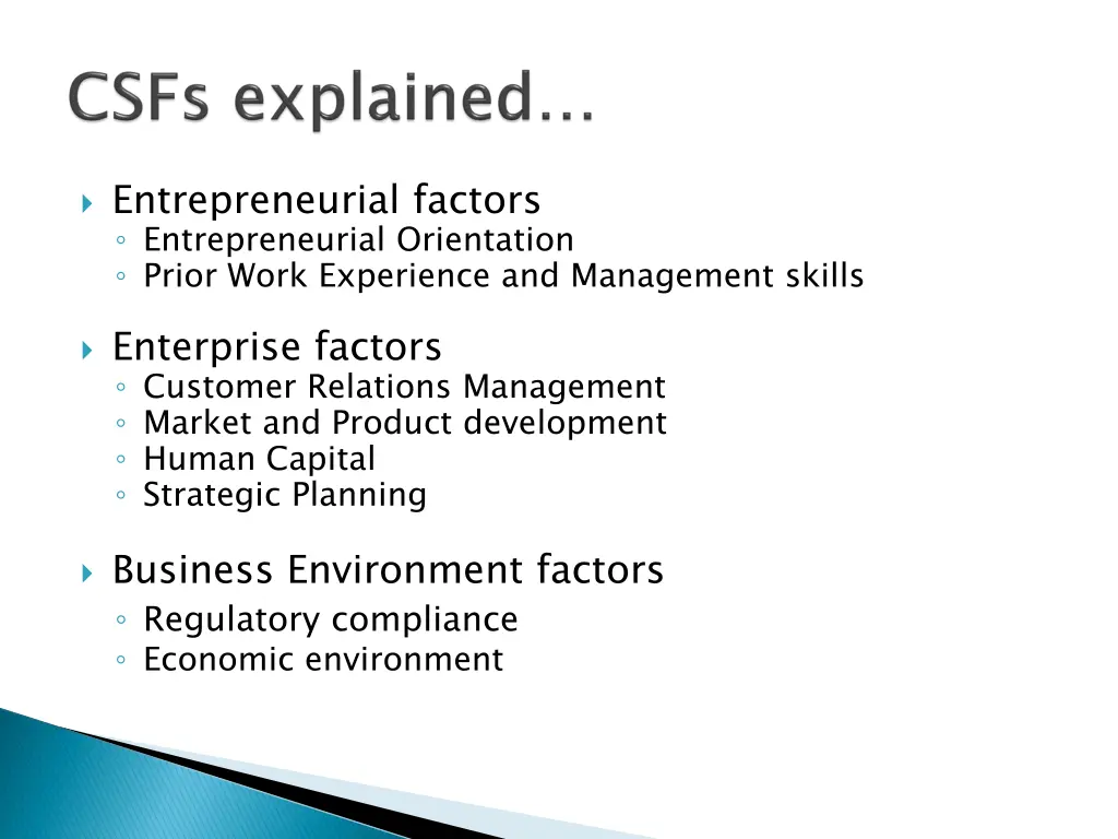 entrepreneurial factors entrepreneurial