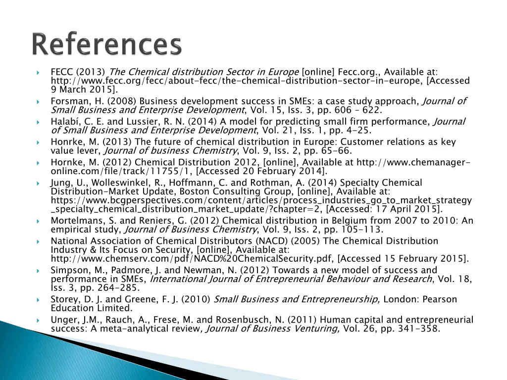 fecc 2013 the chemical distribution sector