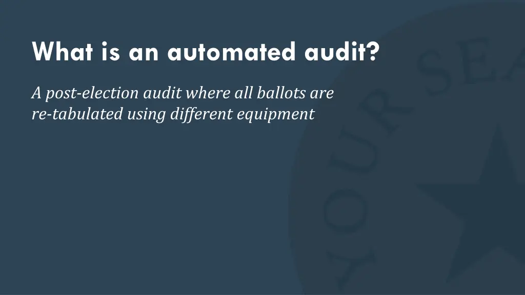 what is an automated audit 1