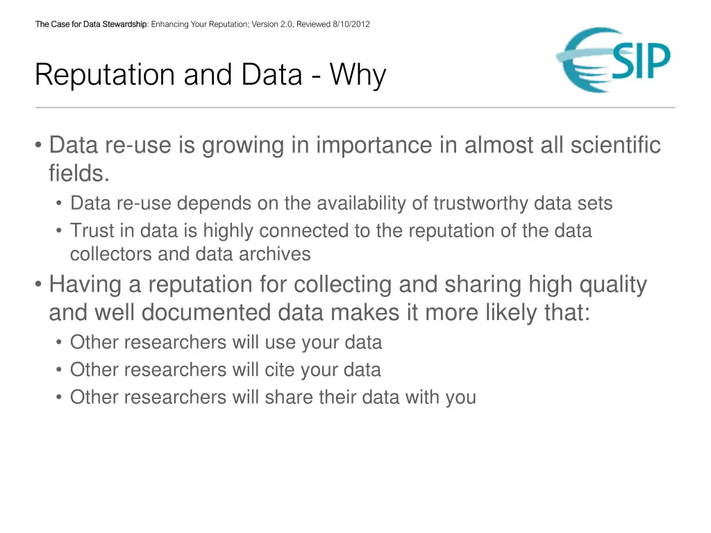 the case for data stewardship the case for data 2