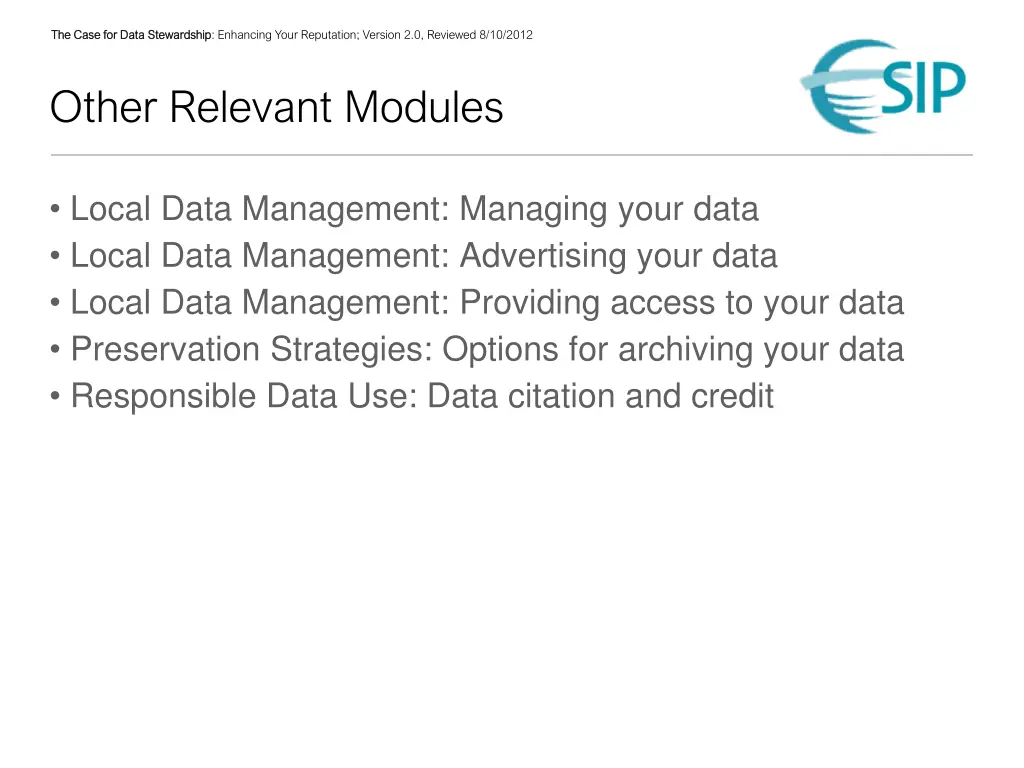 the case for data stewardship the case for data 5