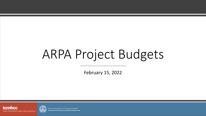 arpa project budgets