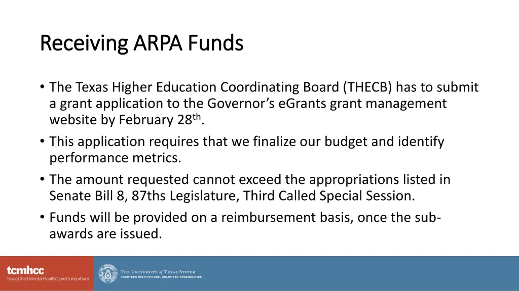receiving arpa funds receiving arpa funds