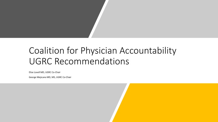 coalition for physician accountability ugrc