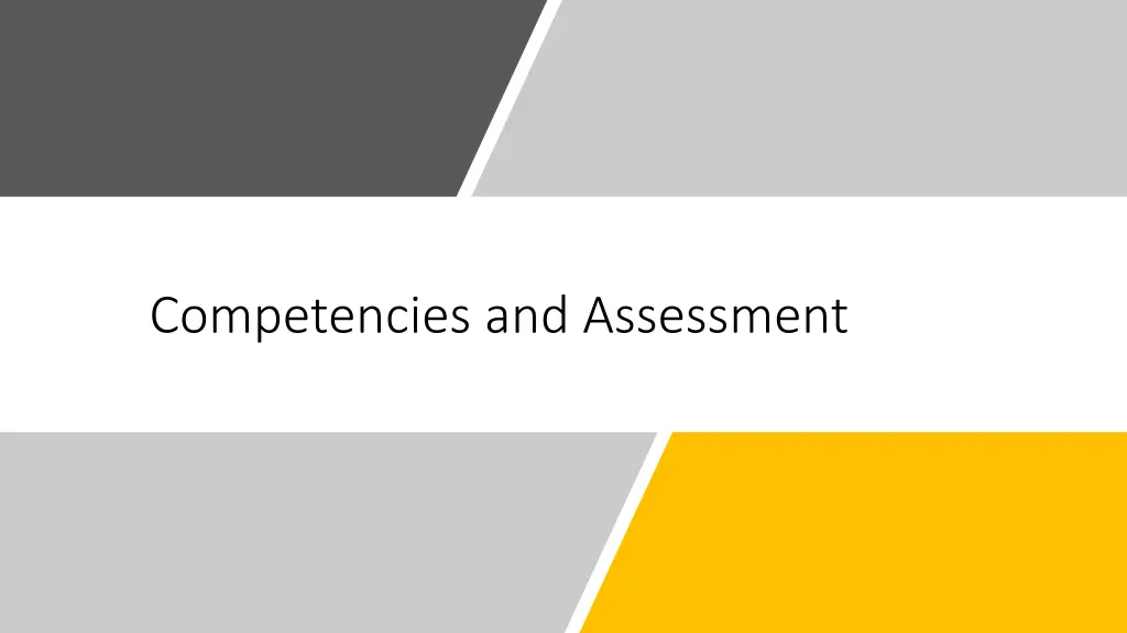 competencies and assessment