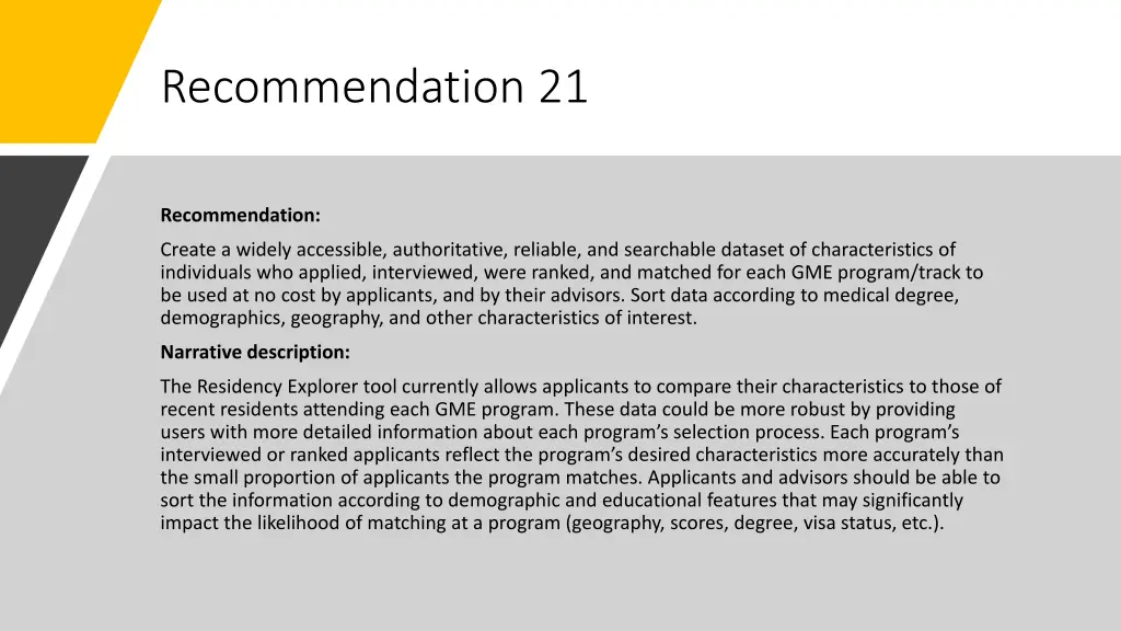 recommendation 21