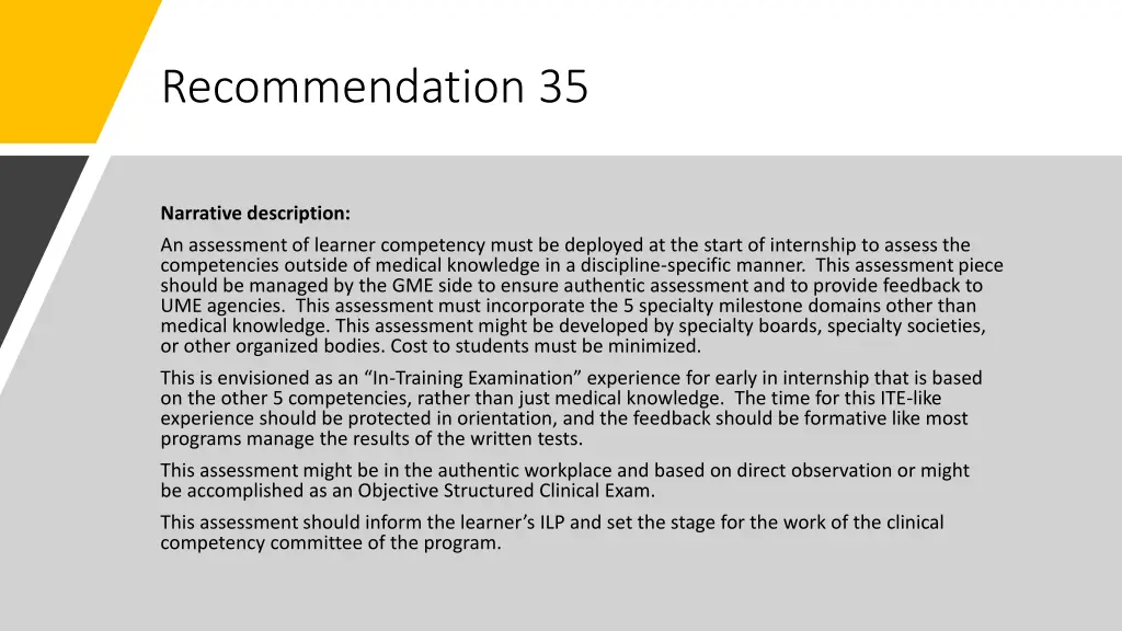 recommendation 35 1