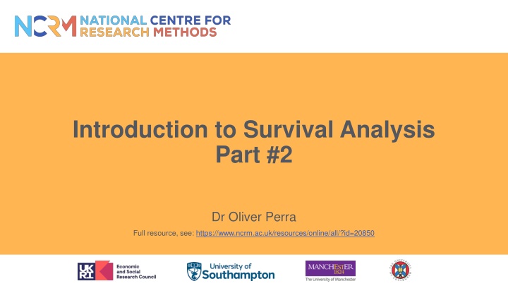 introduction to survival analysis part 2