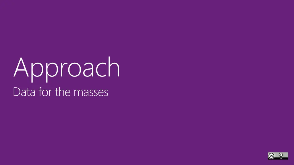 approach data for the masses