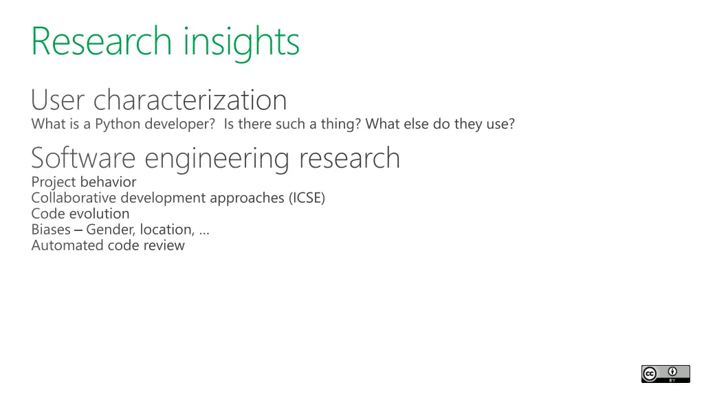 research insights user characterization what
