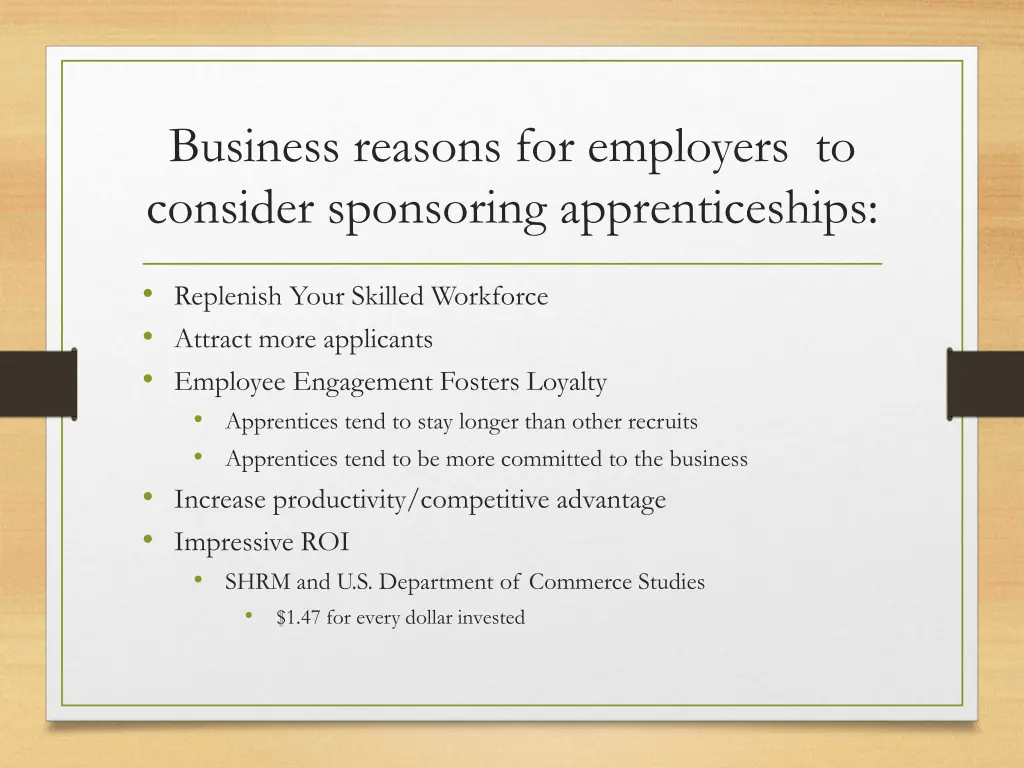 business reasons for employers to consider