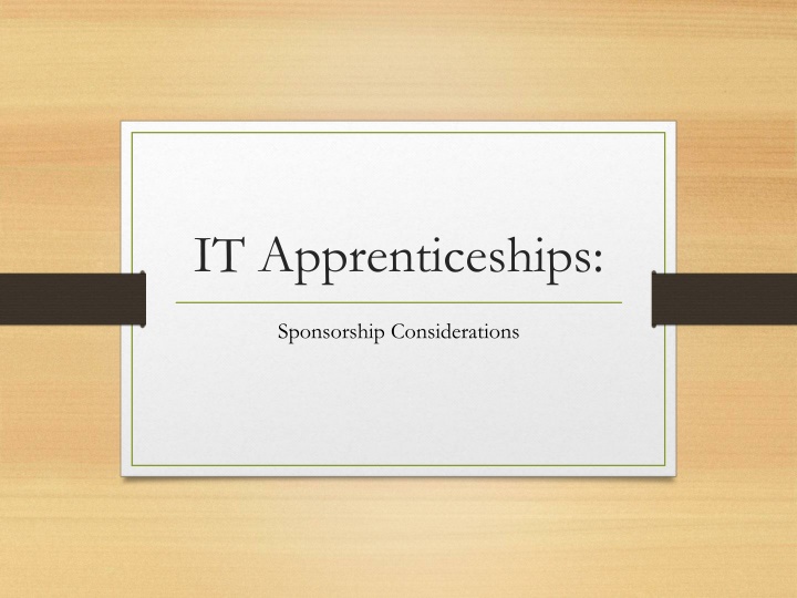 it apprenticeships