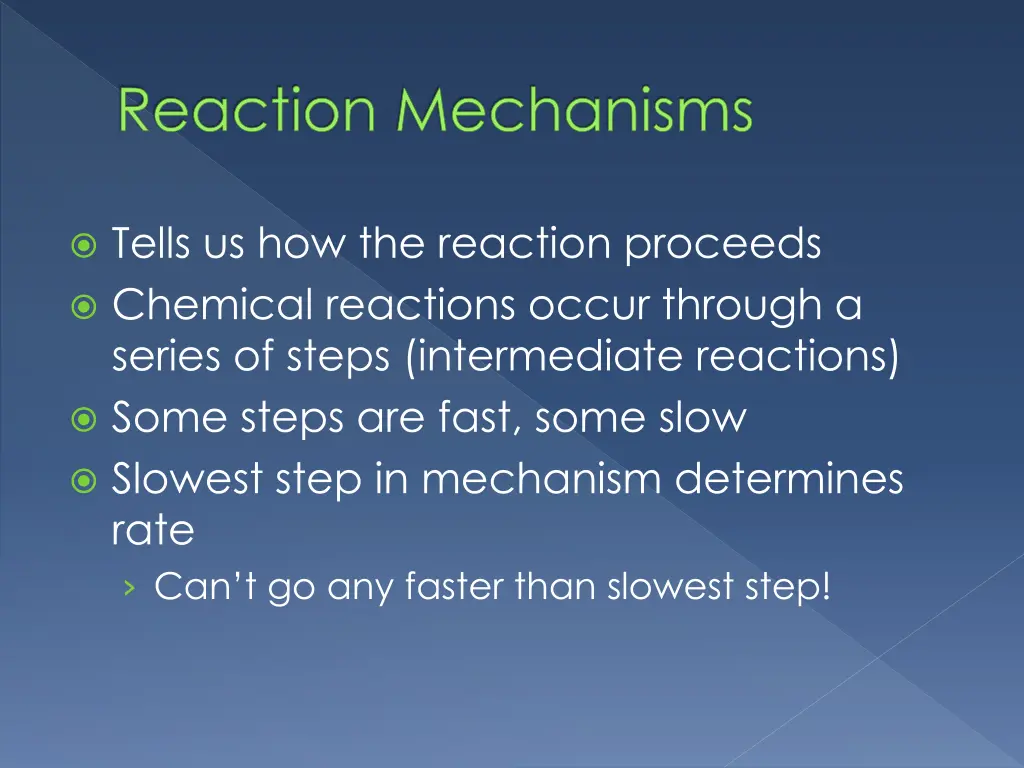 reaction mechanisms