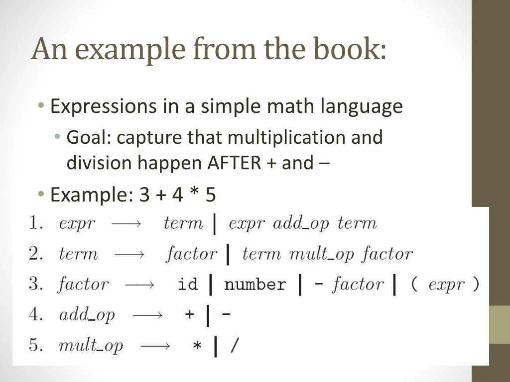 an example from the book