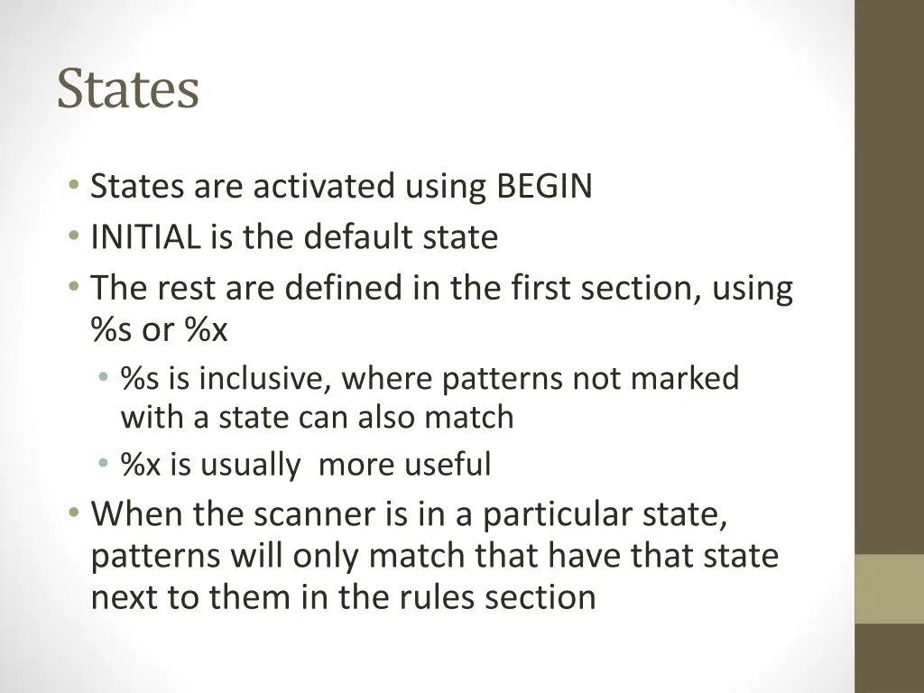 states