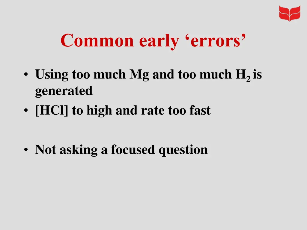 common early errors