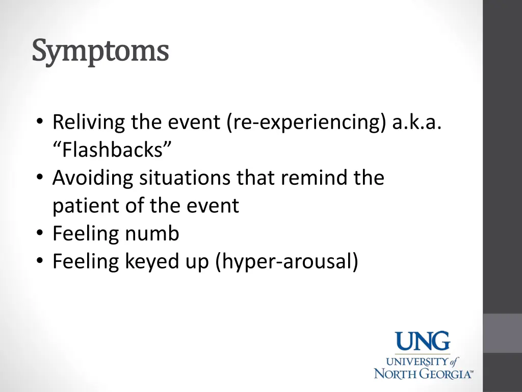 symptoms