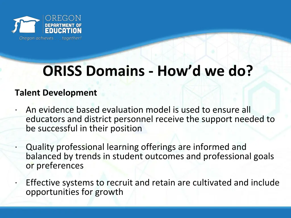 oriss domains how d we do 1