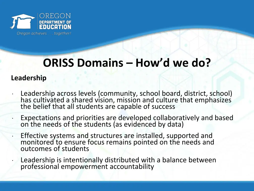 oriss domains how d we do