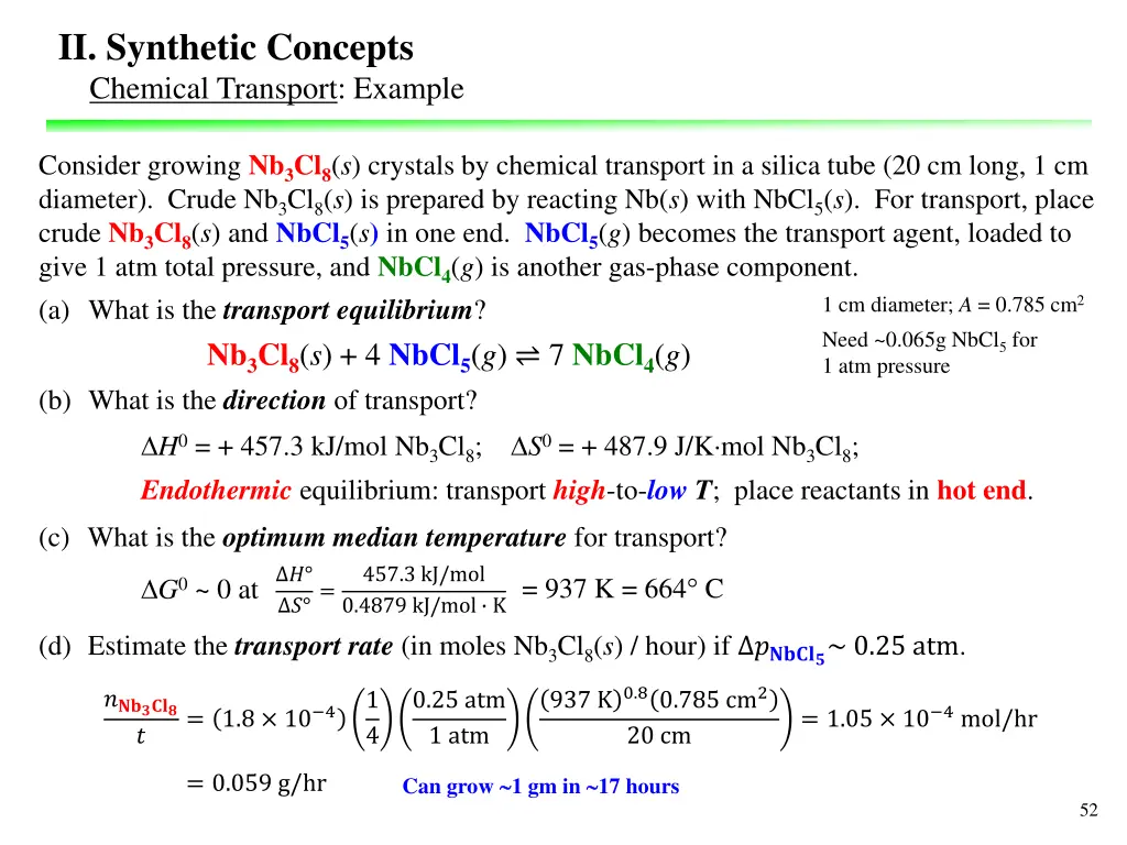 ii synthetic concepts chemical transport example
