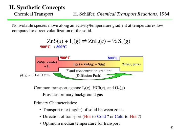 ii synthetic concepts chemical transport