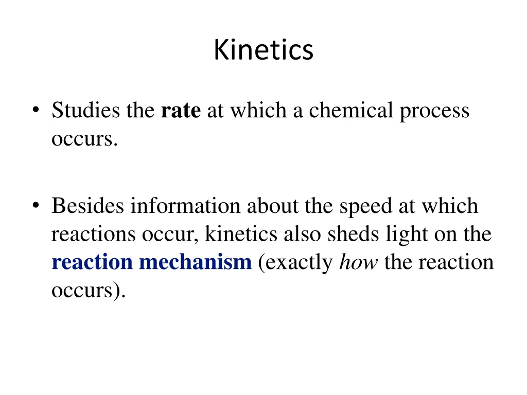 kinetics