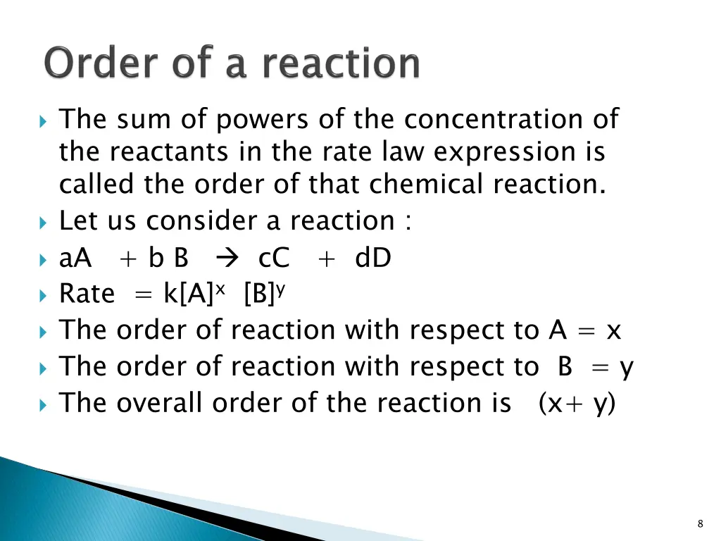 the sum of powers of the concentration