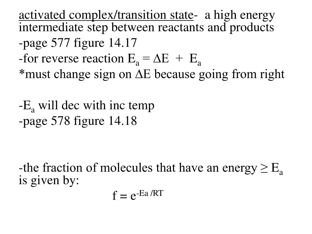 activated complex transition state a high energy