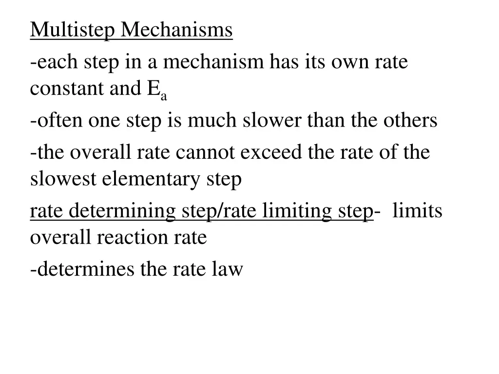 multistep mechanisms each step in a mechanism