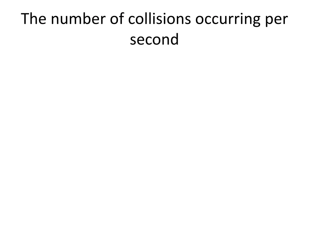 the number of collisions occurring per second