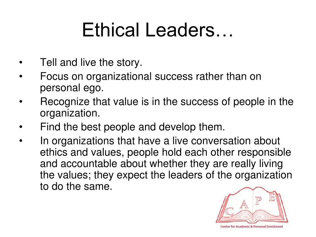 ethical leaders