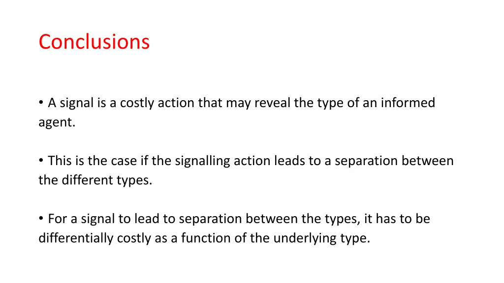 conclusions