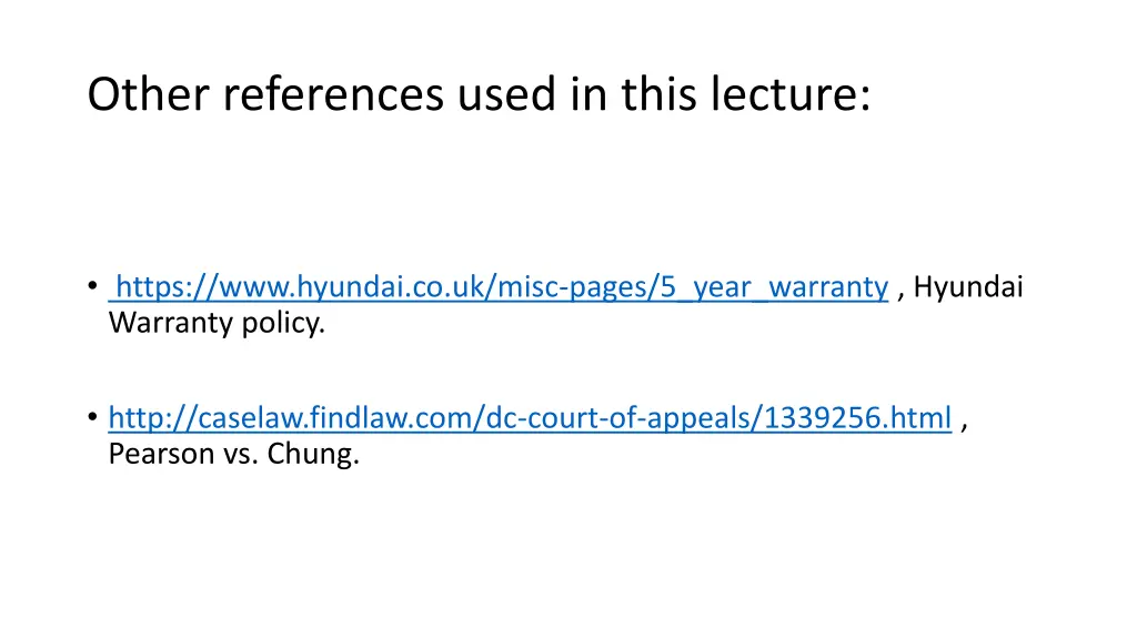 other references used in this lecture