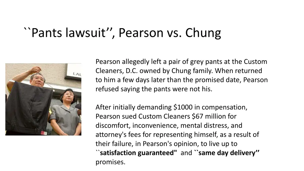 pants lawsuit pearson vs chung