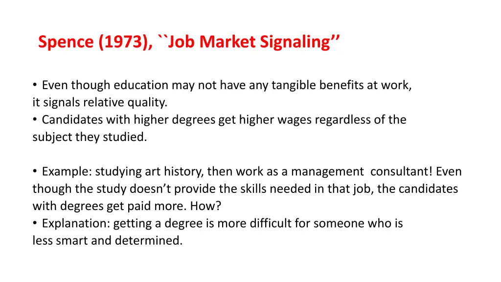spence 1973 job market signaling
