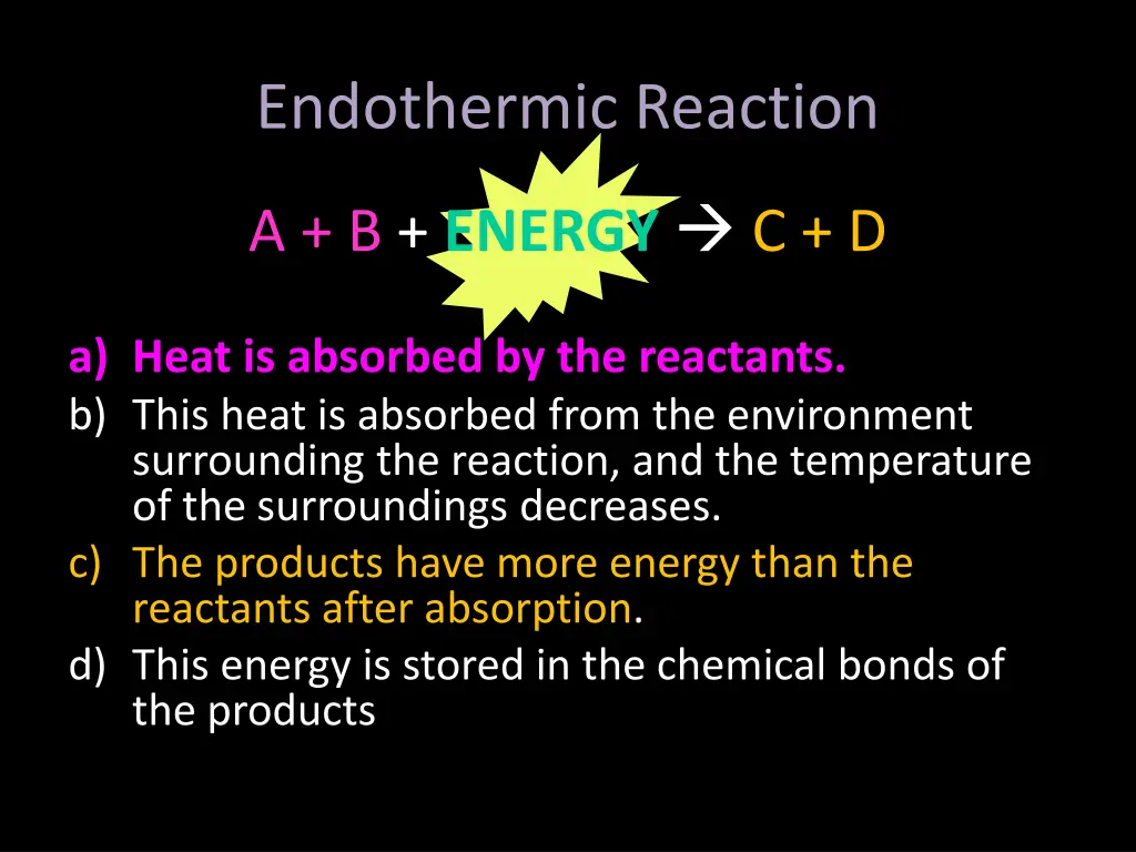 endothermic reaction