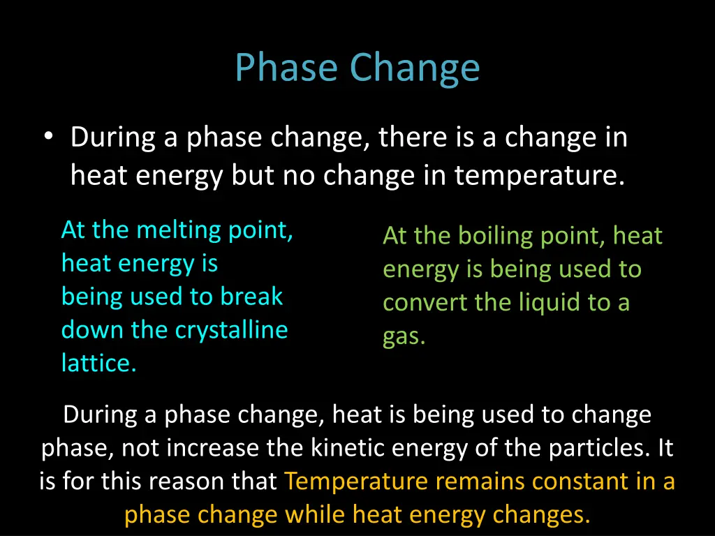 phase change
