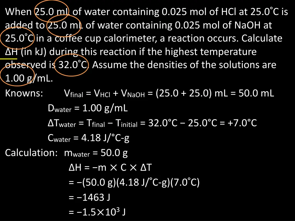 when 25 0 ml of water containing