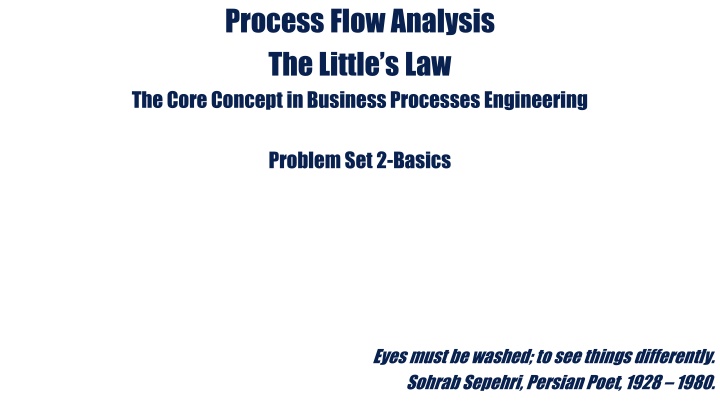 3 process flow measures