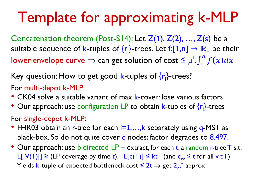 template for approximating k mlp 3